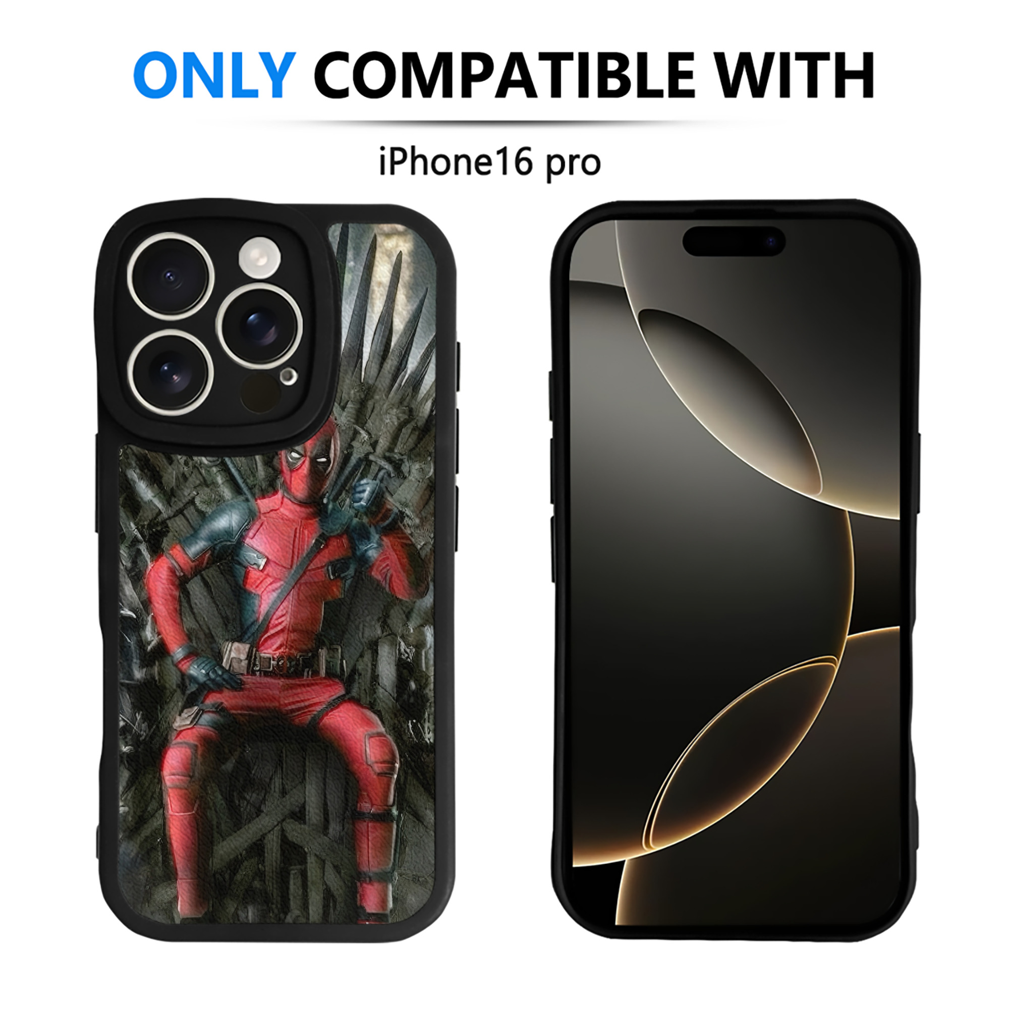 （画像用） Deadpool デッドプール 【iPhone 16シリーズ対応】シリコンスマホケース（レザー調） 材質：シリコン